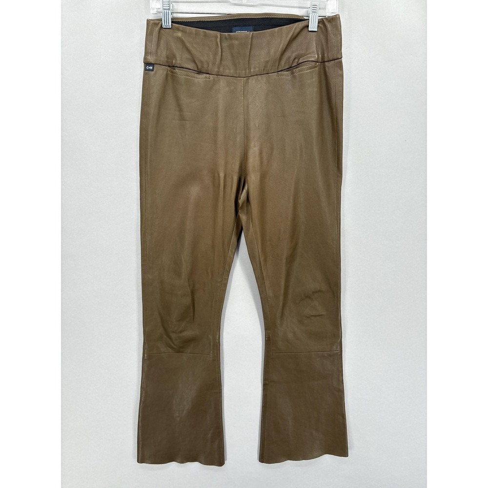 Citizens Of Humanity Pants Womens 28 Brown Colette 100% Lambskin Leather Flare